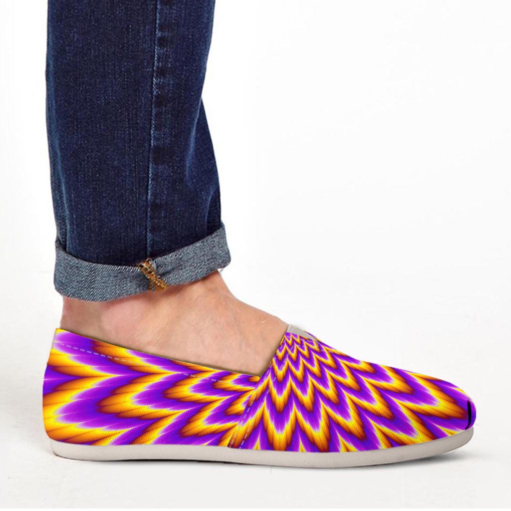 Pulsing Optical illusion Canvas Shoes-grizzshop