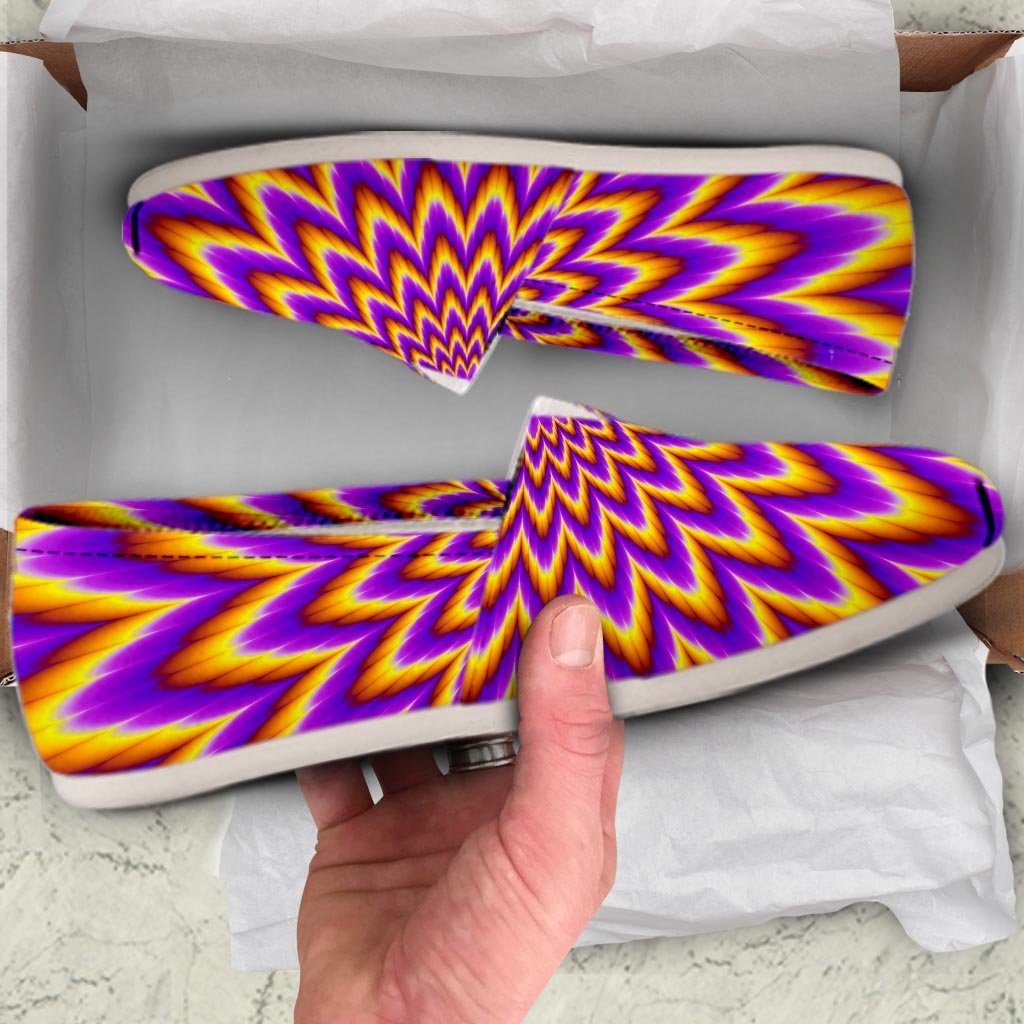 Pulsing Optical illusion Canvas Shoes-grizzshop
