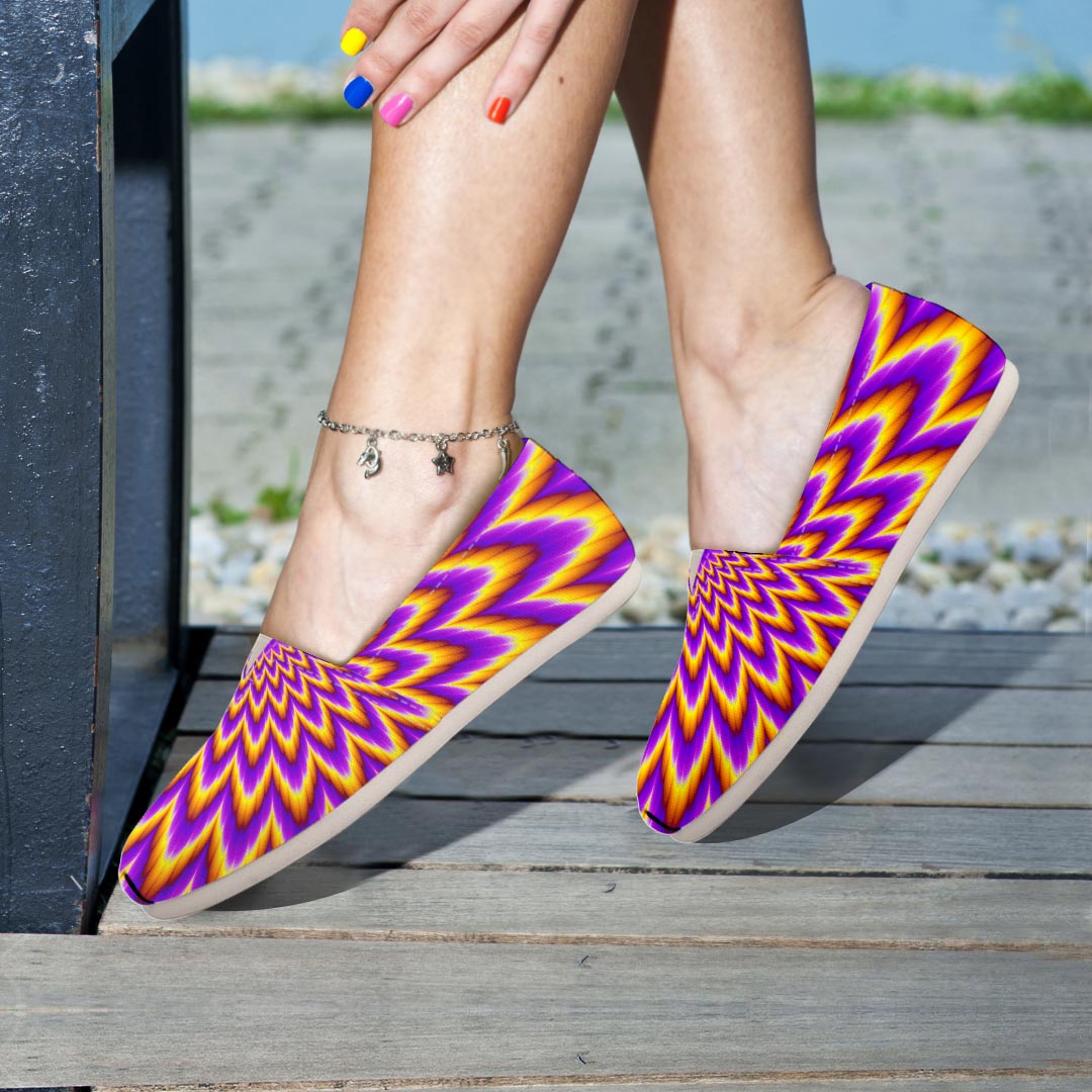 Pulsing Optical illusion Canvas Shoes-grizzshop