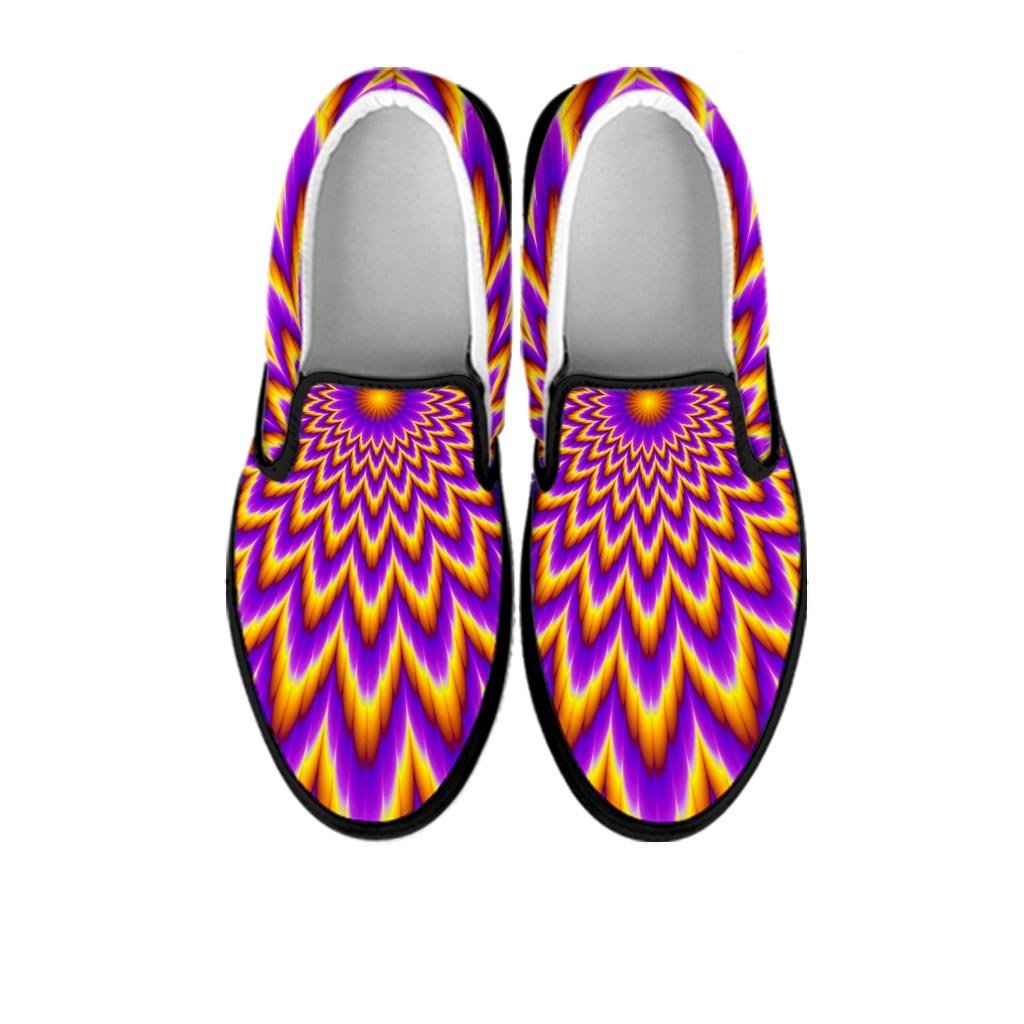 Pulsing Optical illusion Women's Slip On Sneakers-grizzshop
