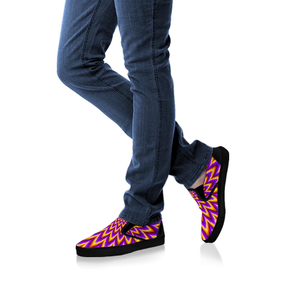 Pulsing Optical illusion Women's Slip On Sneakers-grizzshop