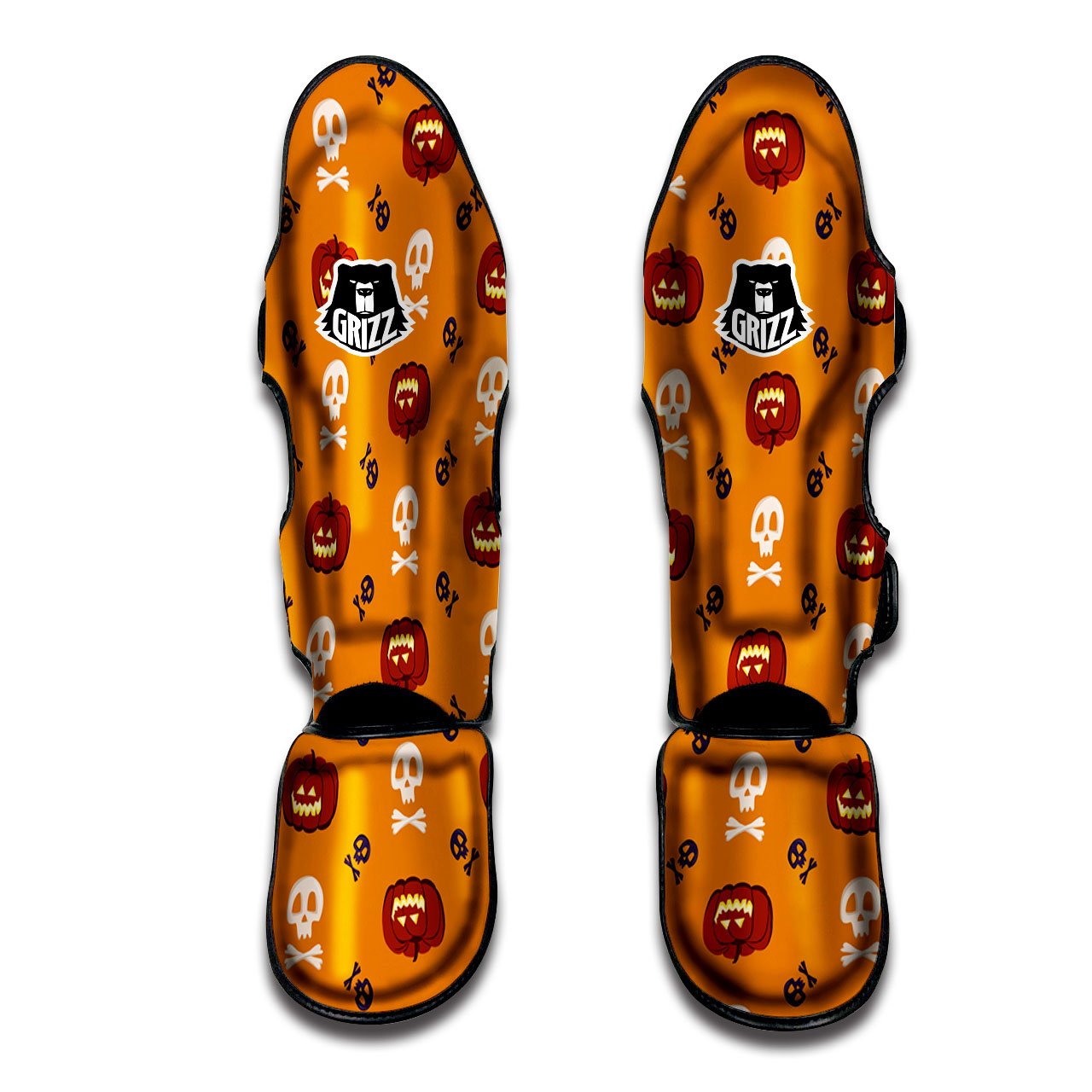 Pumpkin Witch Halloween Print Pattern Muay Thai Boxing Shorts
