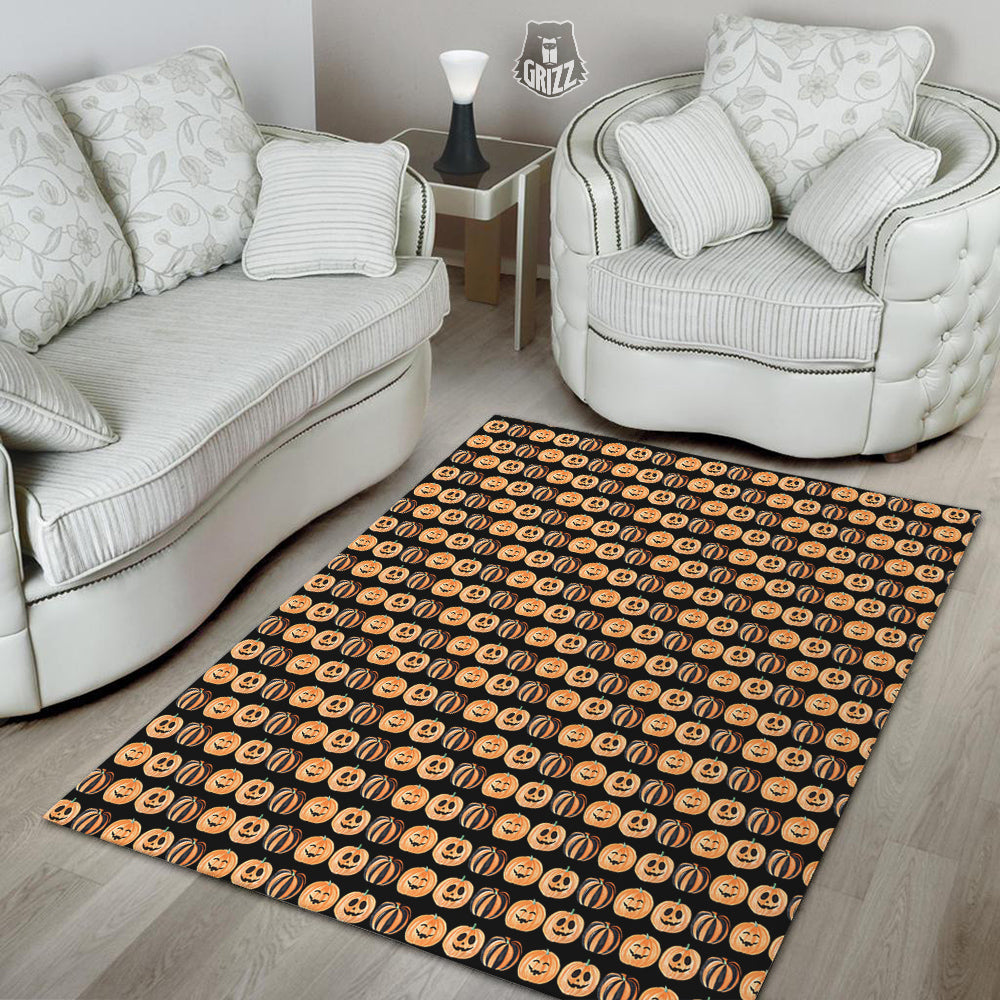 Pumpkin Cute Print Pattern Floor Mat-grizzshop
