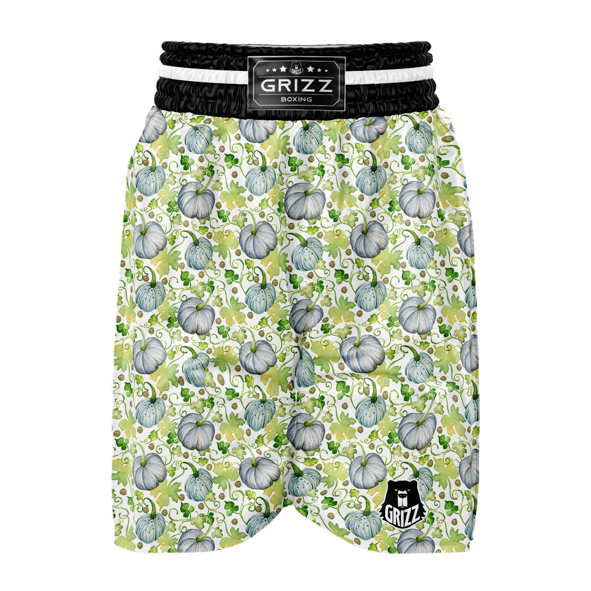 Pumpkin Green Print Pattern Boxing Shorts-grizzshop