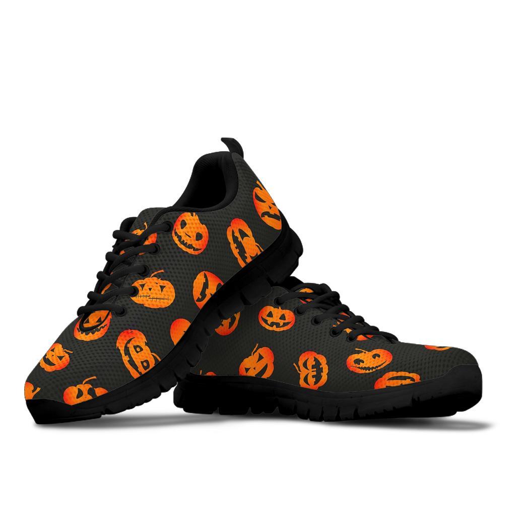 Pumpkin Halloween Pattern Print Sneaker Shoes For Men Women-grizzshop