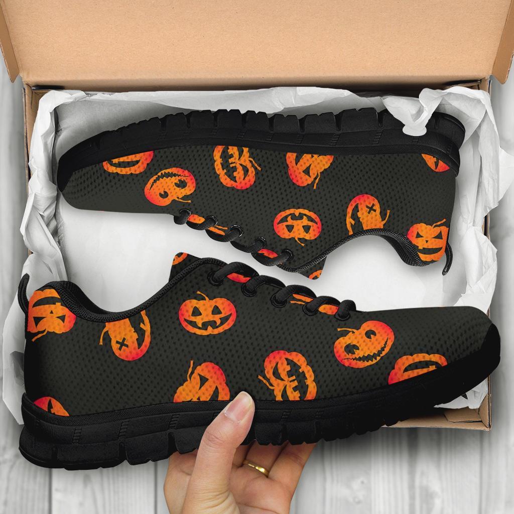 Pumpkin Halloween Pattern Print Sneaker Shoes For Men Women-grizzshop