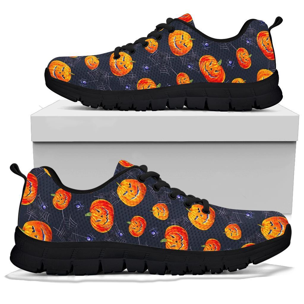 Pumpkin Halloween Print Pattern Sneaker Shoes For Men Women-grizzshop