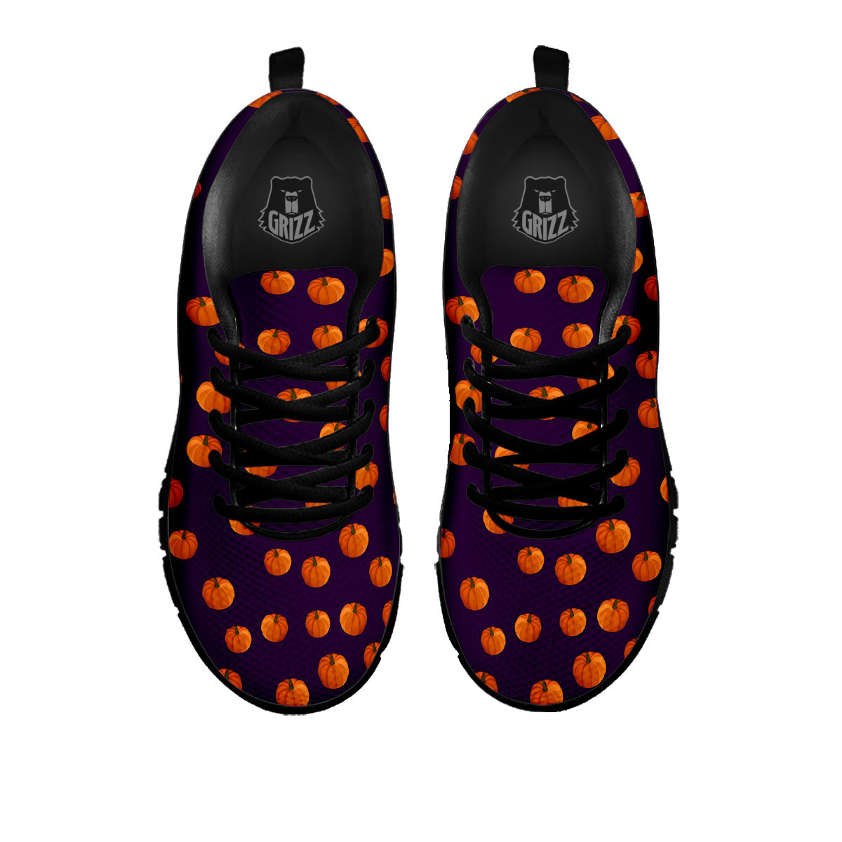 Pumpkin Little Print Pattern Black Sneaker-grizzshop