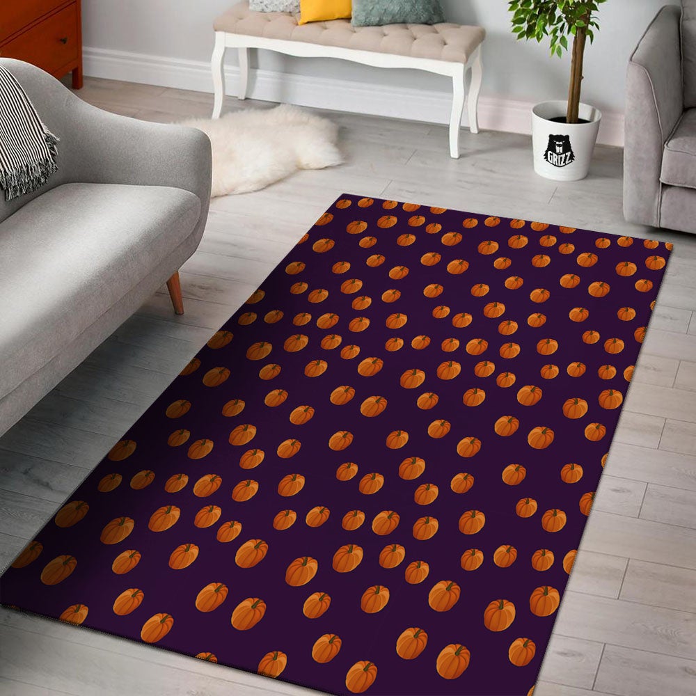 Pumpkin Little Print Pattern Floor Mat-grizzshop