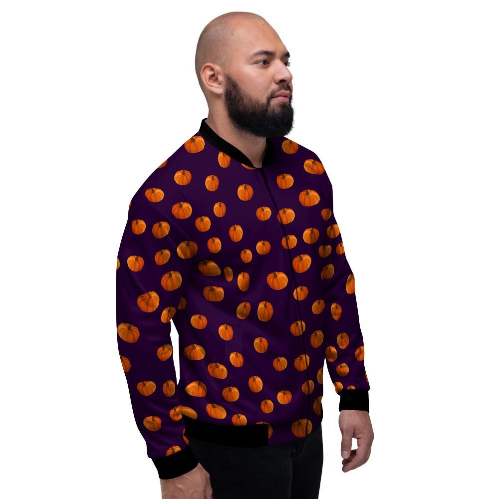 Pumpkin Little Print Pattern Men's Bomber Jacket-grizzshop