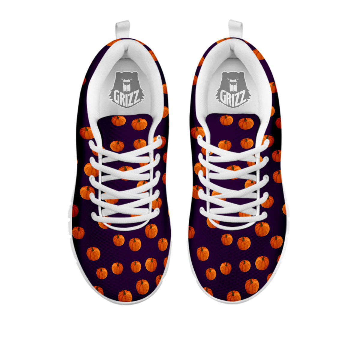 Pumpkin Little Print Pattern White Sneaker-grizzshop