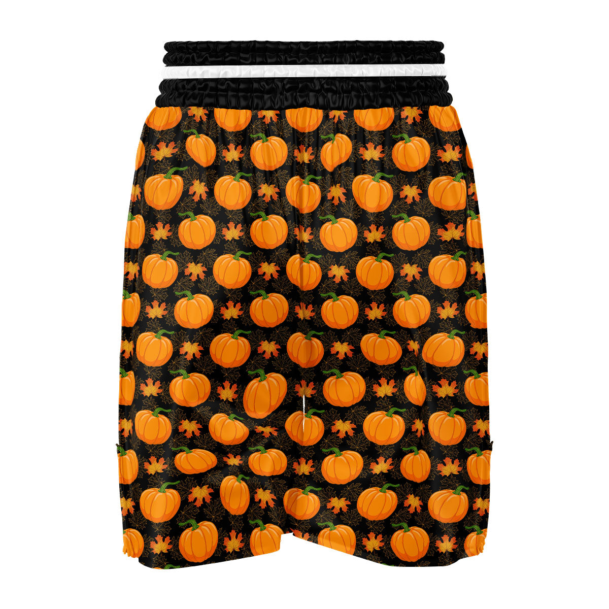 Pumpkin Orange Print Pattern Boxing Shorts-grizzshop