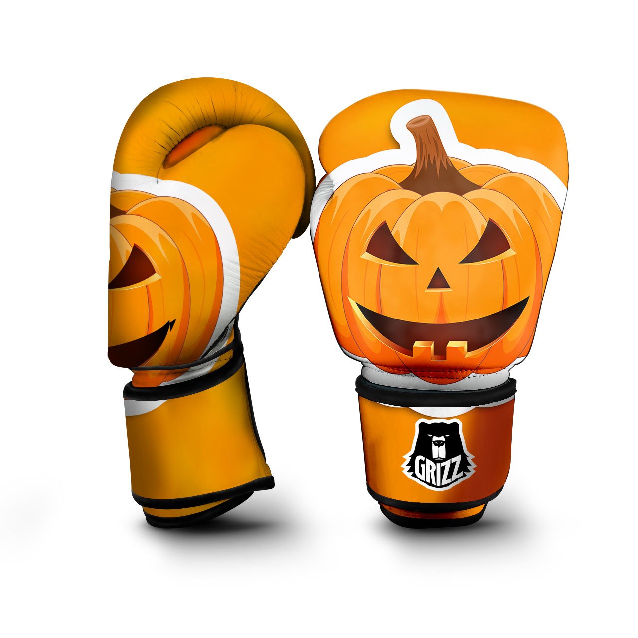 Pumpkin Print Boxing Gloves-grizzshop