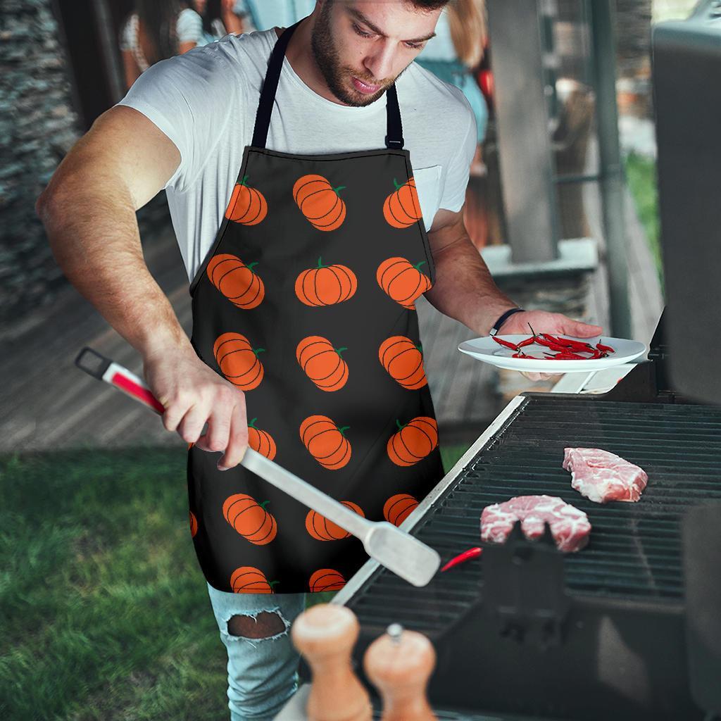 Pumpkin Print Pattern Men's Apron-grizzshop