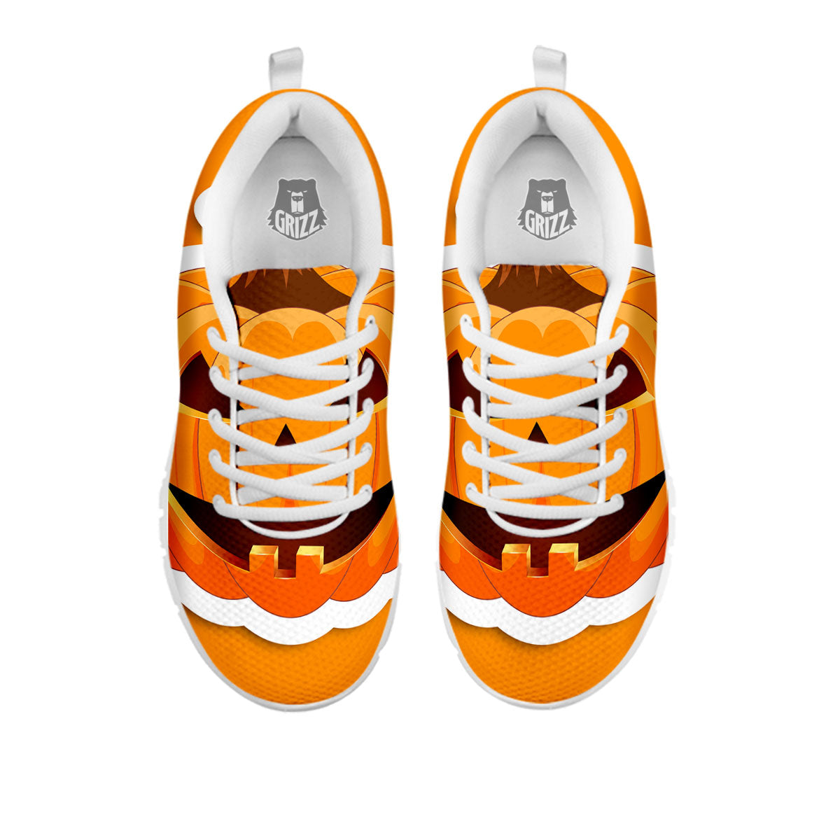 Pumpkin Print White Sneaker-grizzshop