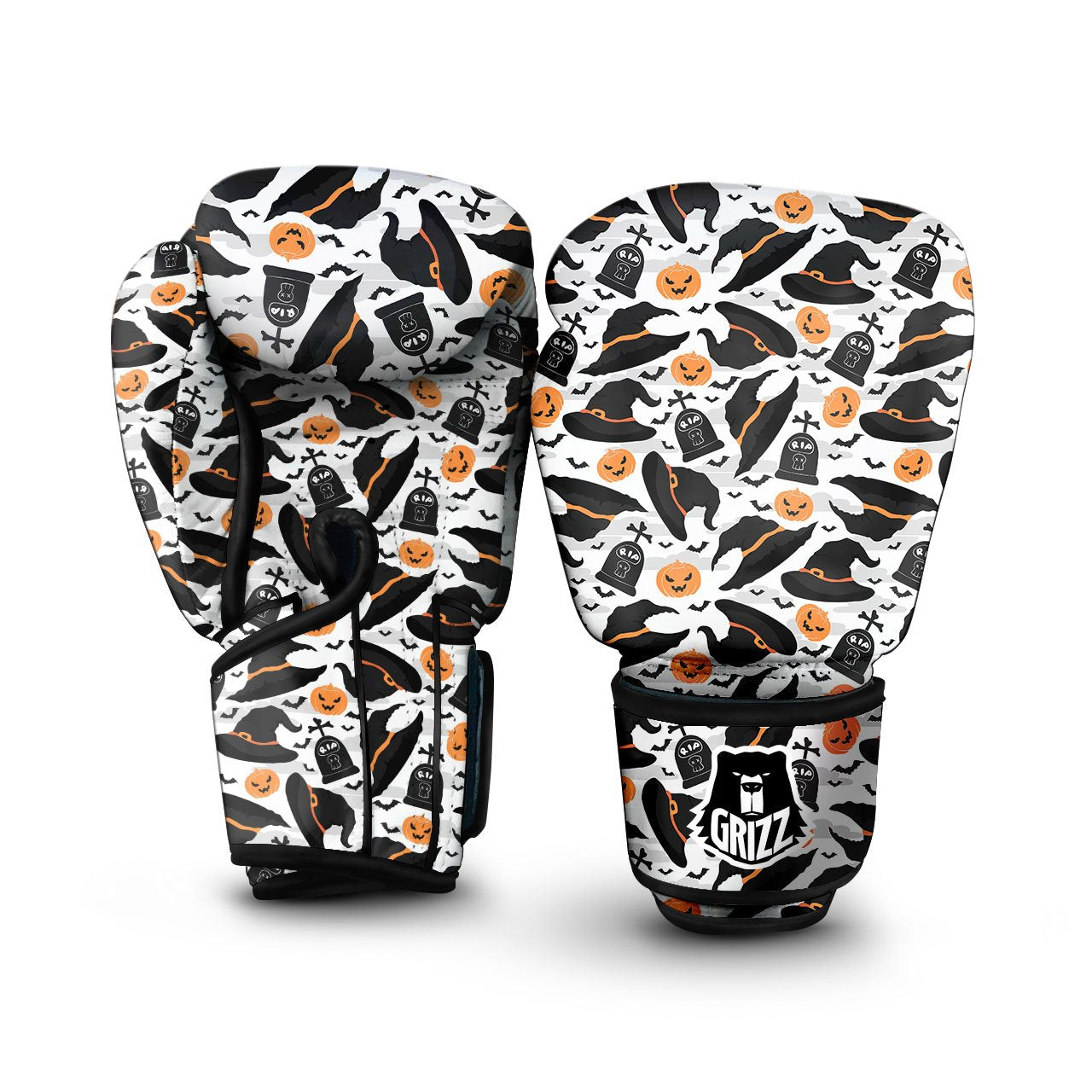 Pumpkin Witch Halloween Print Pattern Boxing Gloves-grizzshop
