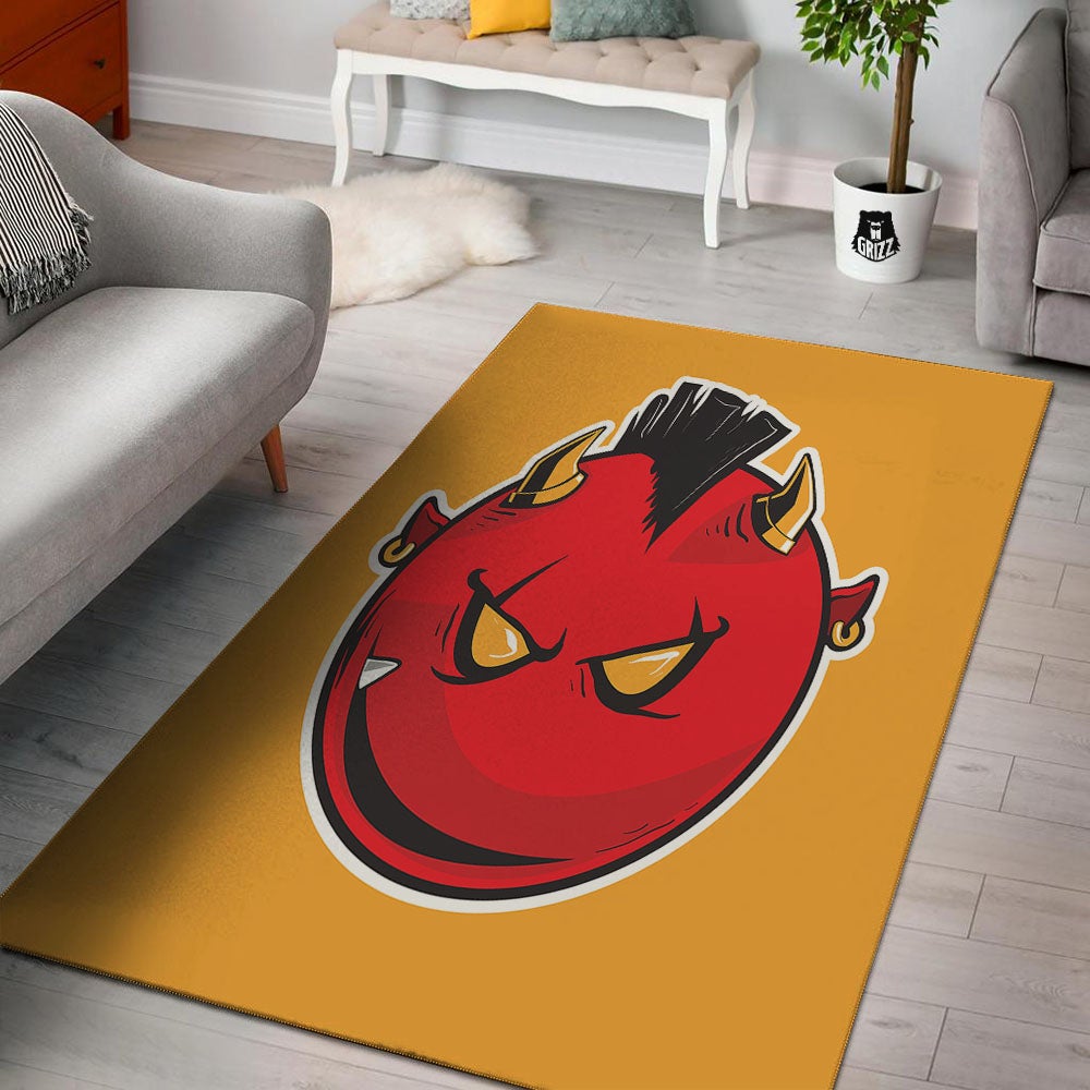 Punk Devil Mohawk Print Floor Mat-grizzshop