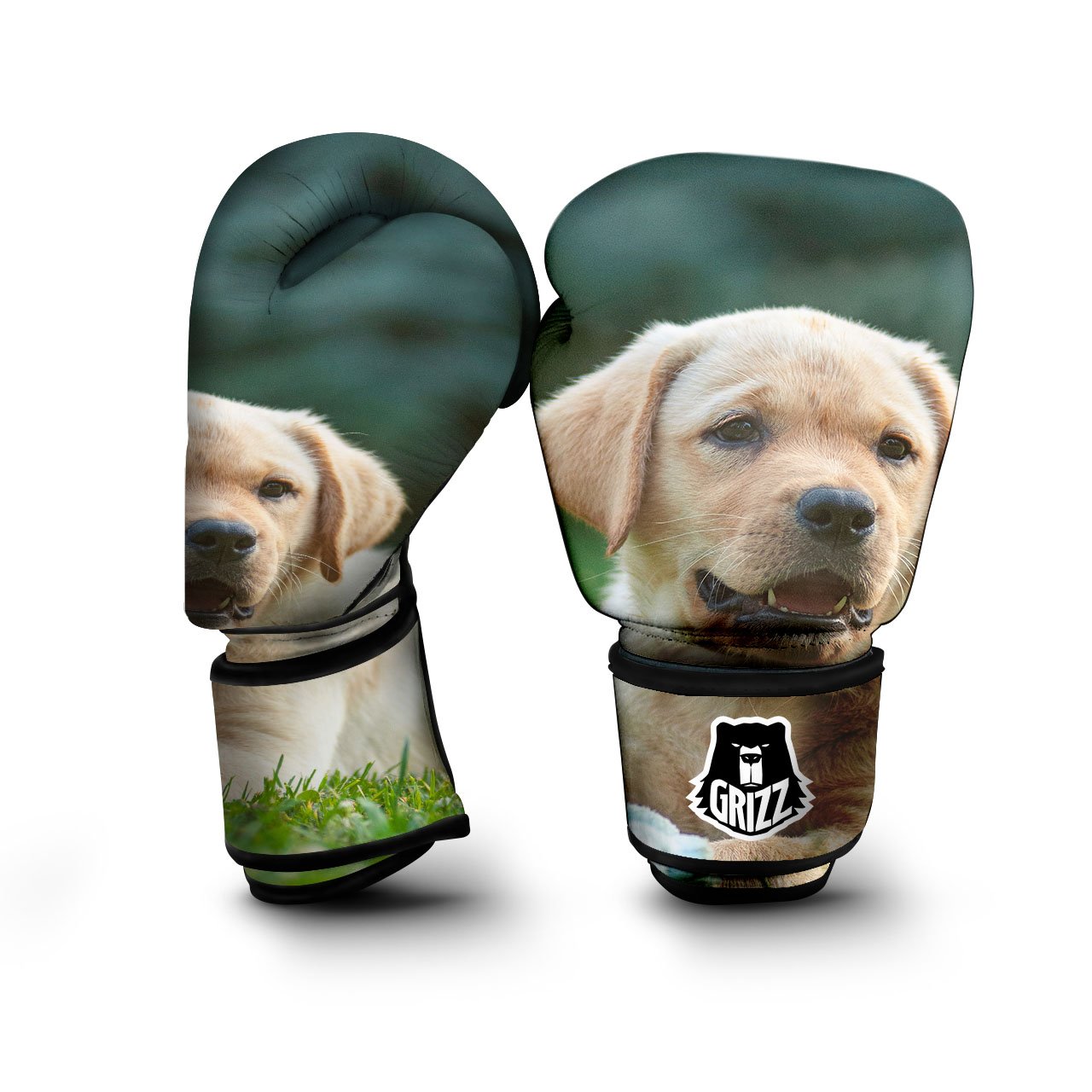 Puppy And Labrador Retriever Print Boxing Gloves-grizzshop