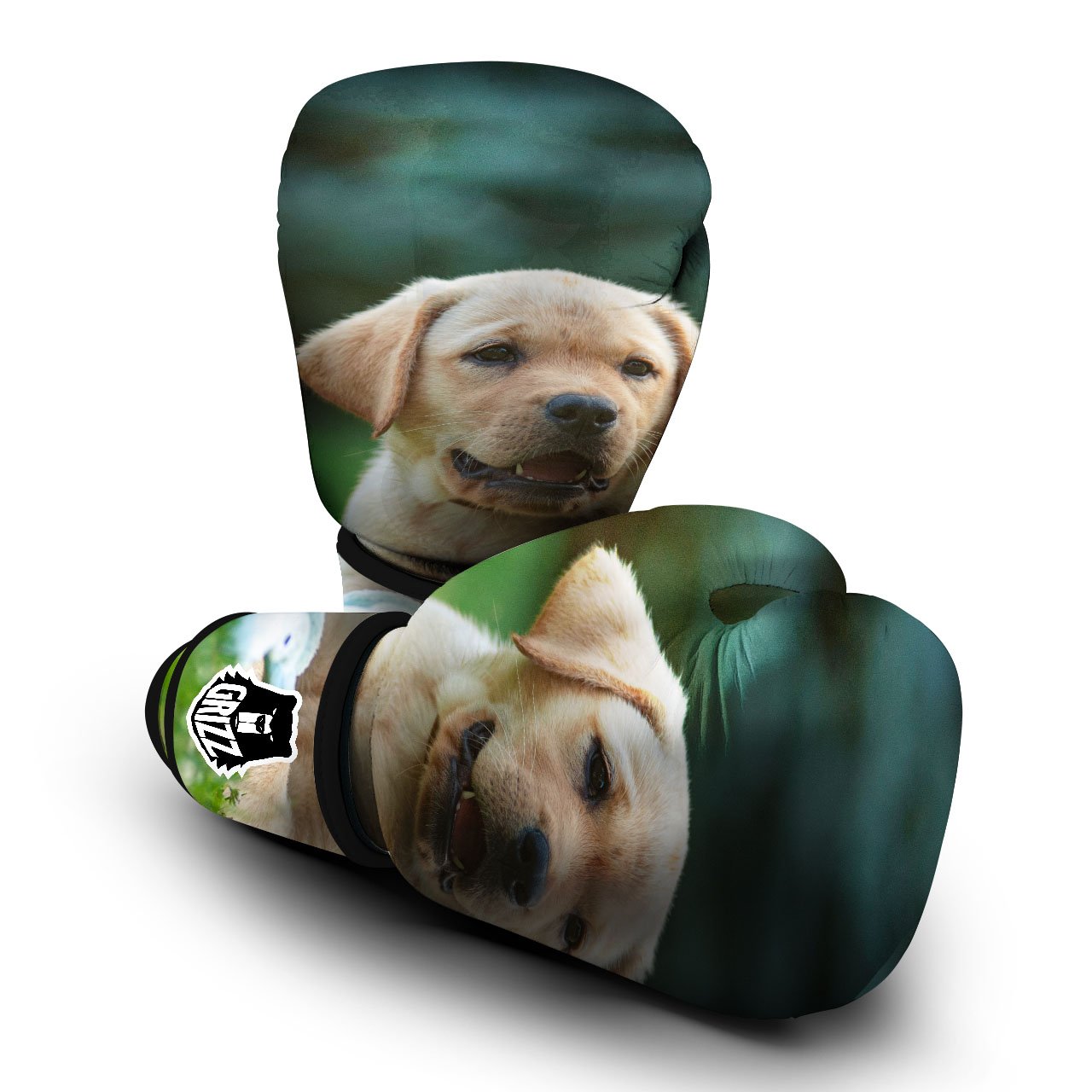 Puppy And Labrador Retriever Print Boxing Gloves-grizzshop