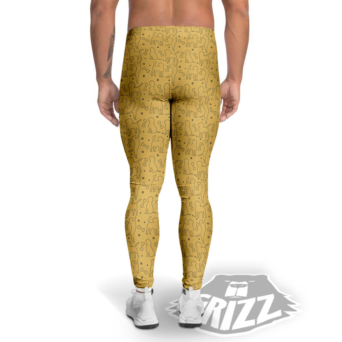 Puppy Cute Beagle Print Pattern Men's Leggings-grizzshop
