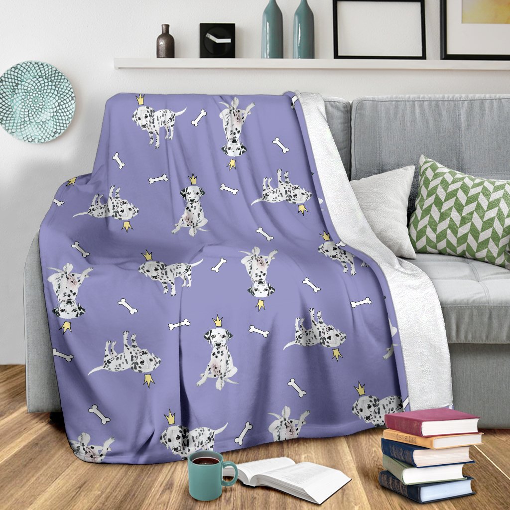 Puppy Dalmatian Dog Pattern Print Blanket-grizzshop