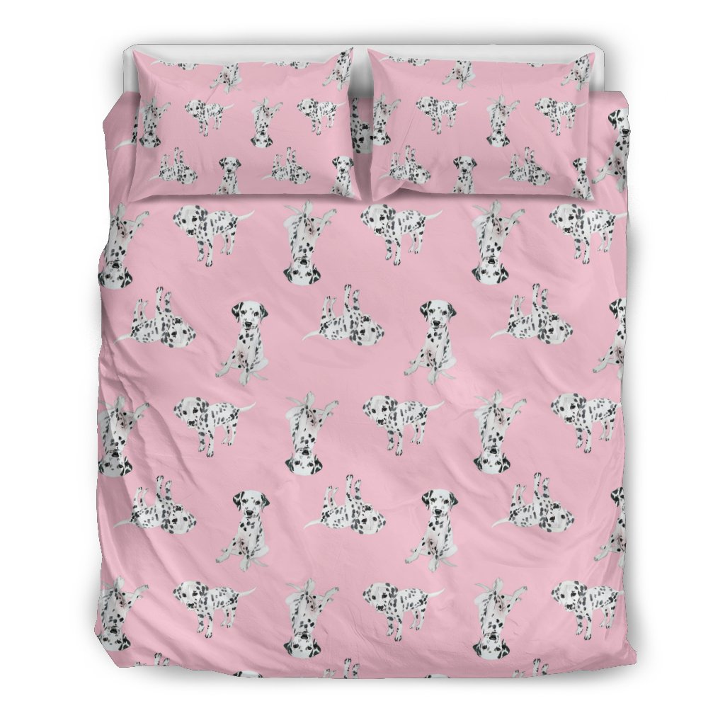 Puppy Dog Dalmatian Pattern Print Duvet Cover Bedding Set-grizzshop
