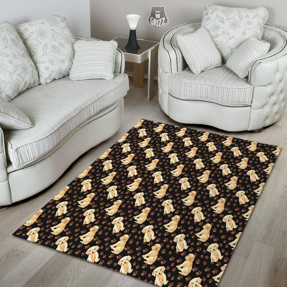 Puppy Labrador Retriever Print Pattern Floor Mat-grizzshop