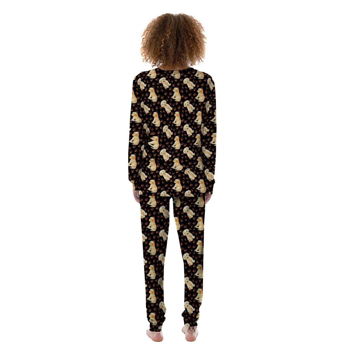 Puppy Labrador Retriever Print Pattern Women's Pajamas-grizzshop