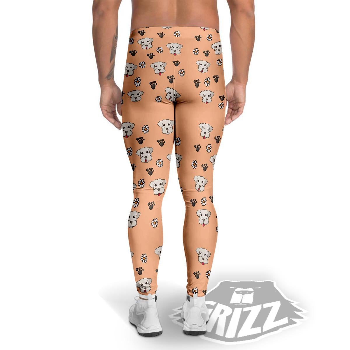 Puppy Shih Tzu Print Pattern Men's Leggings-grizzshop