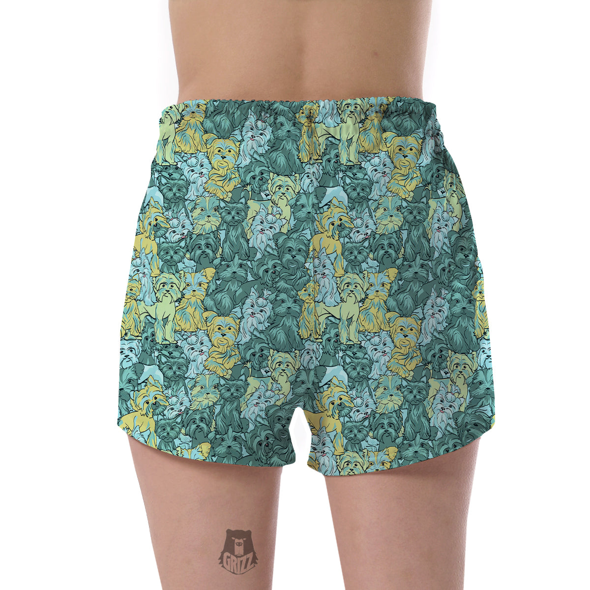 Puppy Yorkshire Terrier Dog Pattern Print Women's Shorts-grizzshop