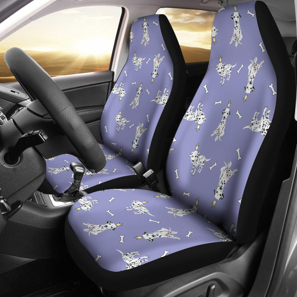 Puppy Dalmatian Dog Pattern Print Universal Fit Car Seat Cover-grizzshop