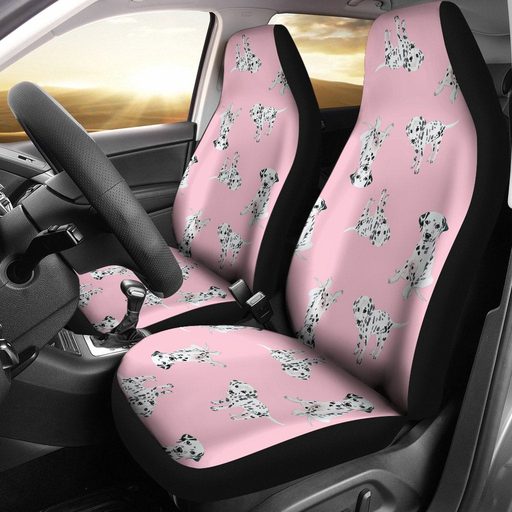 Puppy Dog Dalmatian Pattern Print Universal Fit Car Seat Cover-grizzshop