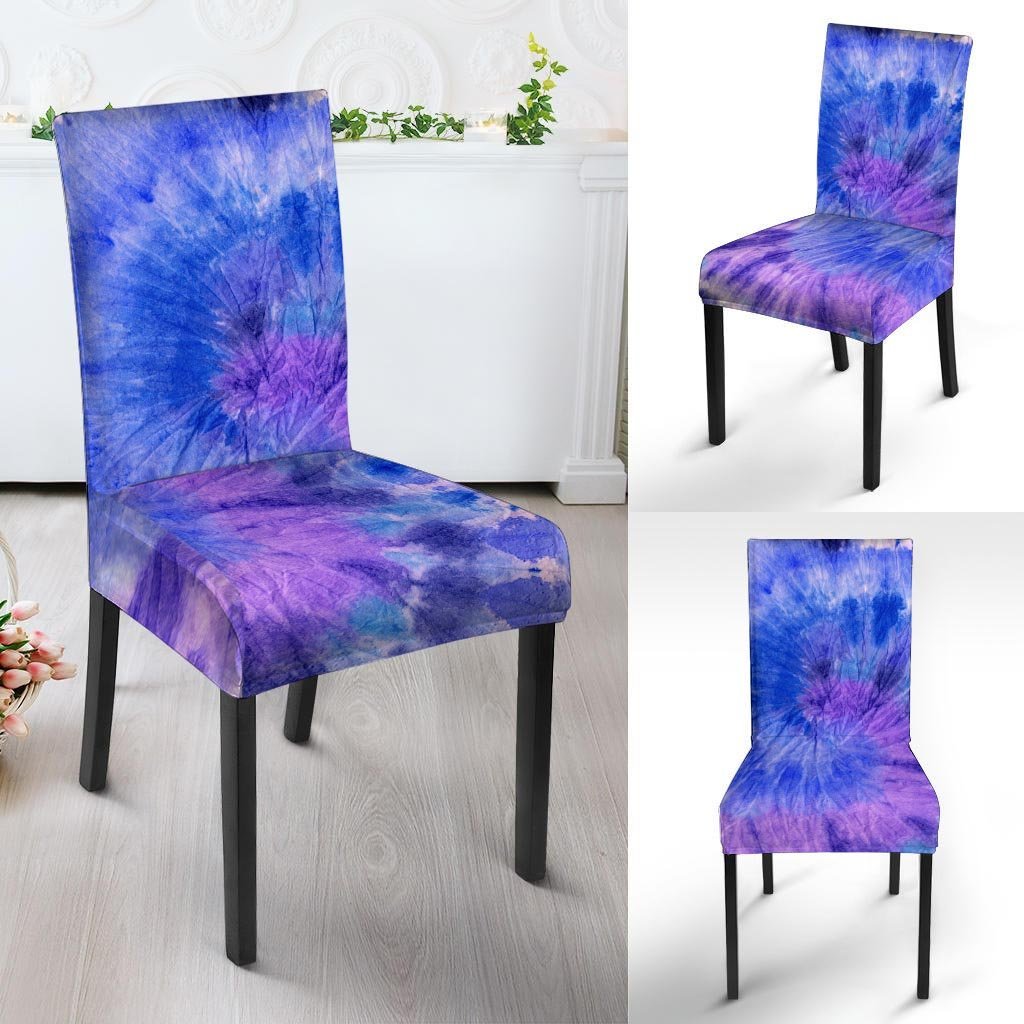 Purple And Blue Tie Dye Chair Cover-grizzshop