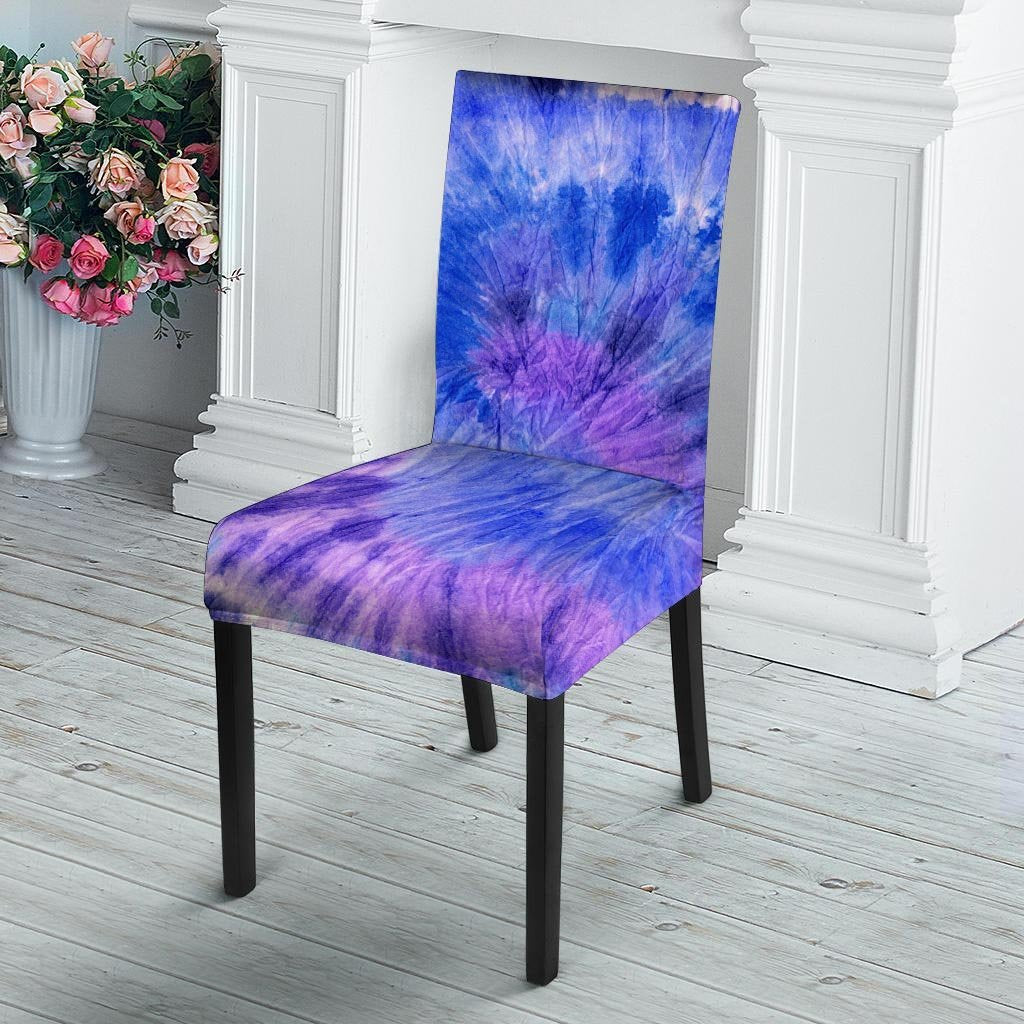 Purple And Blue Tie Dye Chair Cover-grizzshop