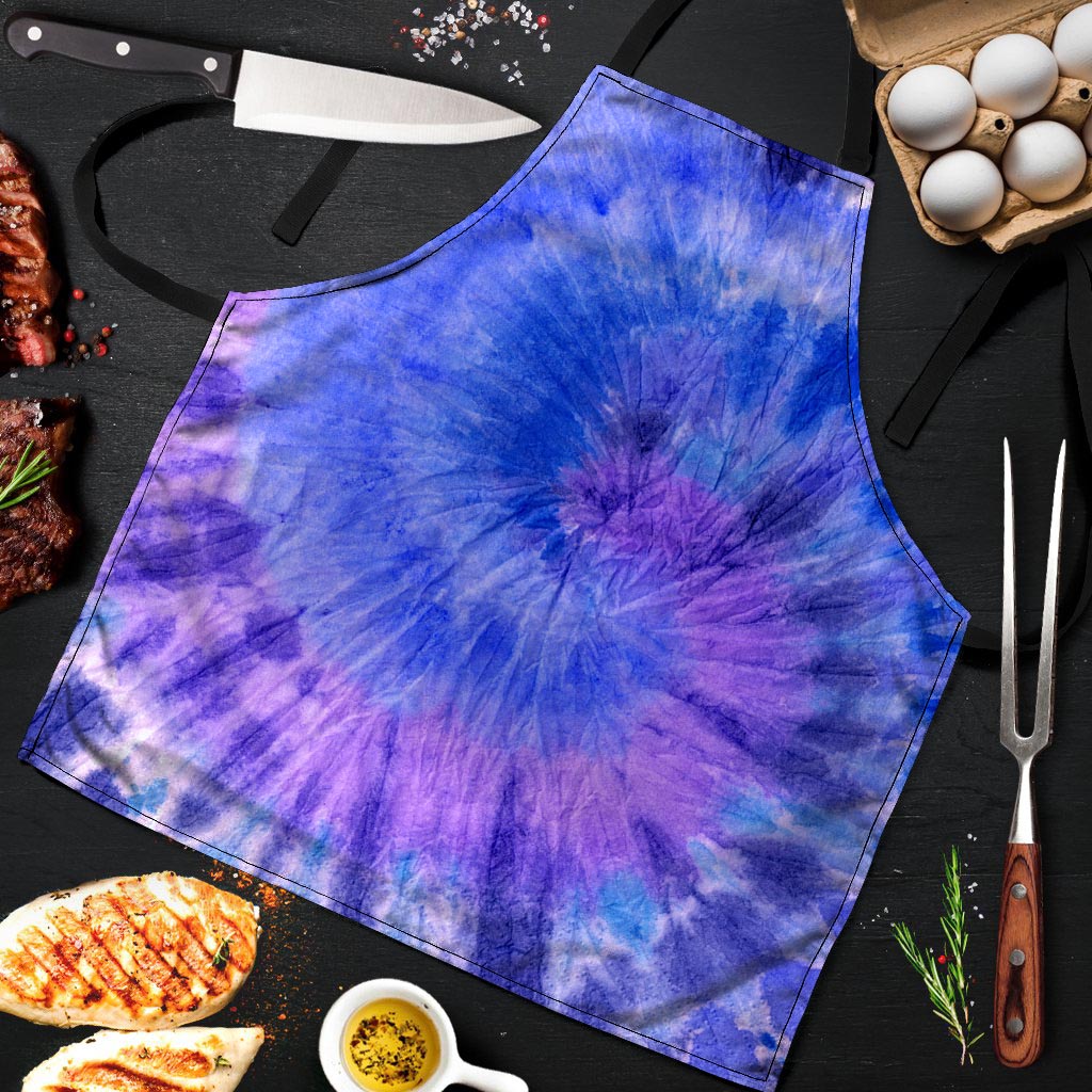 Purple And Blue Tie Dye Men's Apron-grizzshop