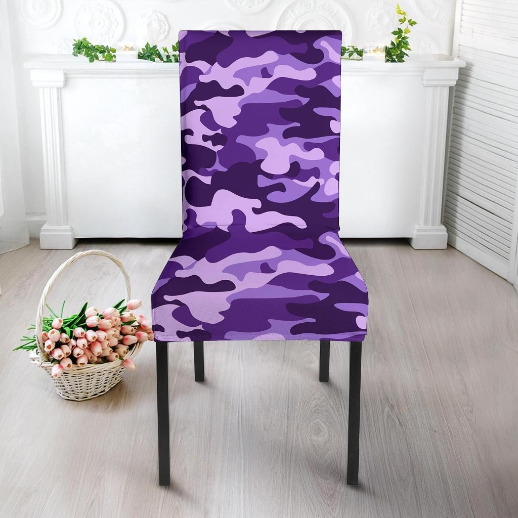 Purple Camo Print Chair Cover-grizzshop