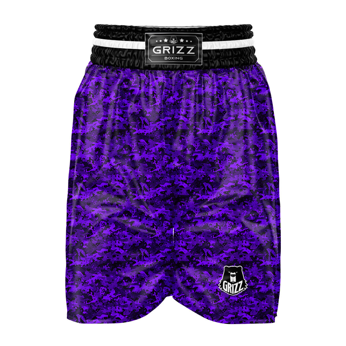 Purple Camouflage Dark Print Boxing Shorts-grizzshop