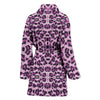 Purple Cheetah Leopard Pattern Print Women Long Robe-grizzshop