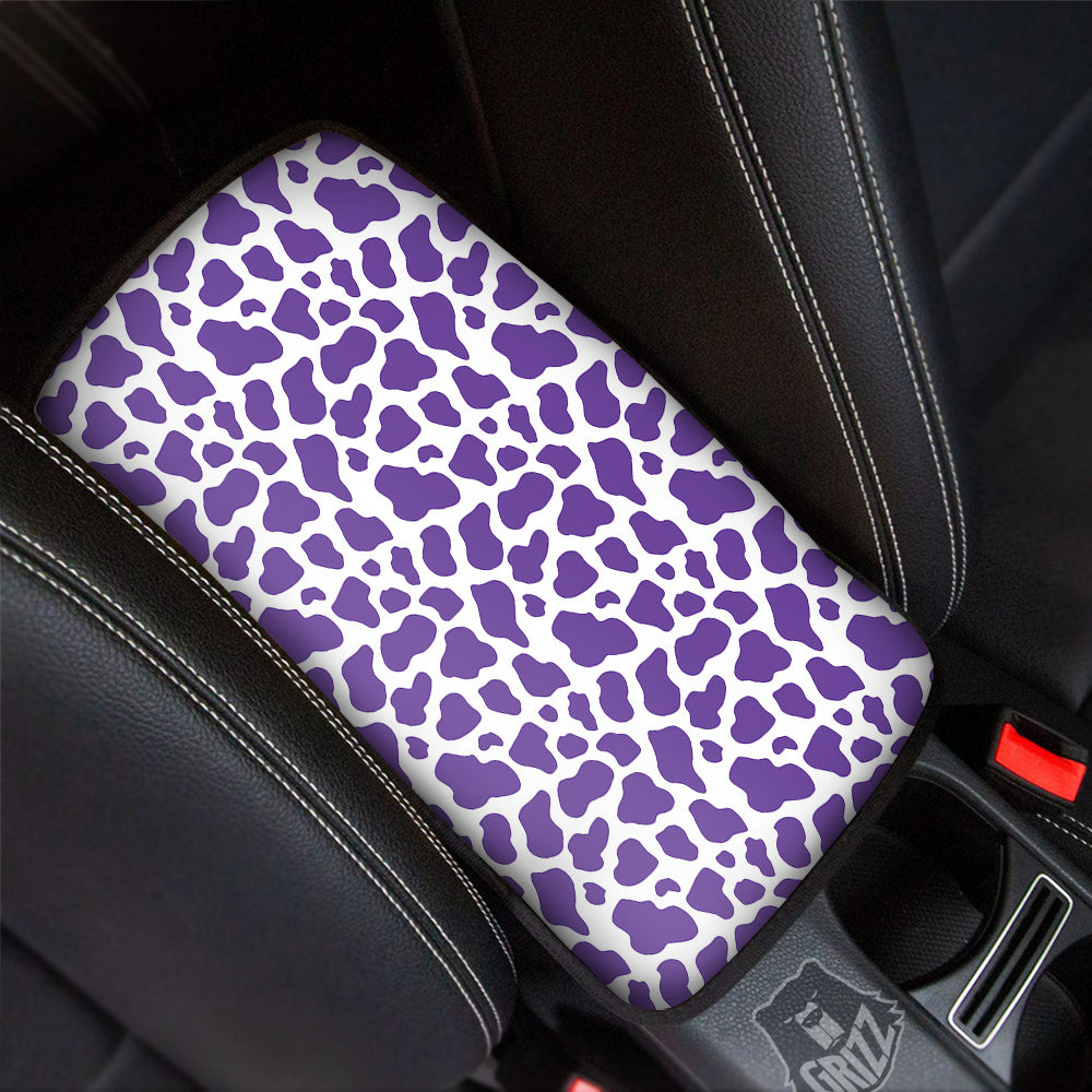 Purple Cow Print Pattern Car Center Console Cover-grizzshop