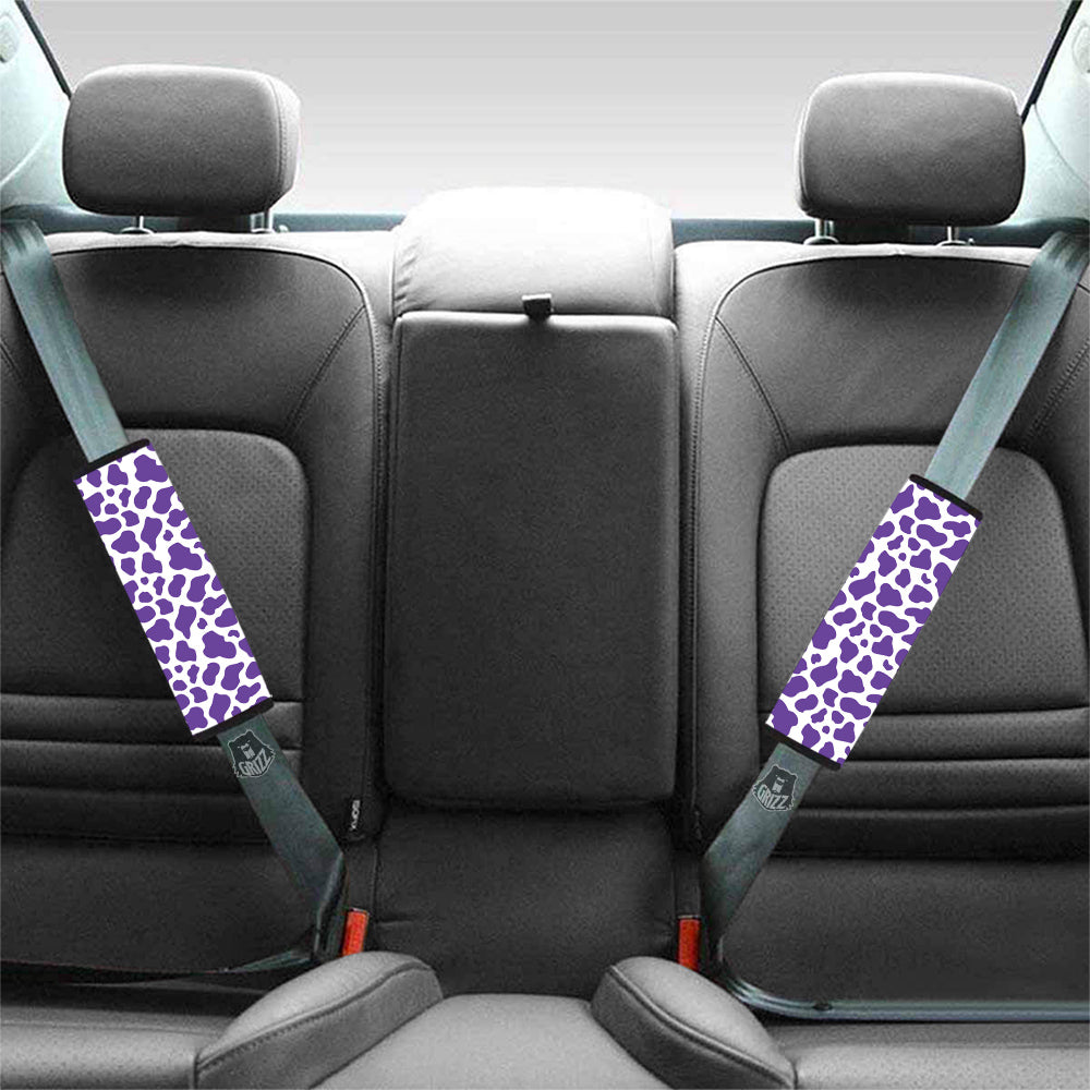 Purple Cow Print Pattern Car Seat Belt Cover-grizzshop