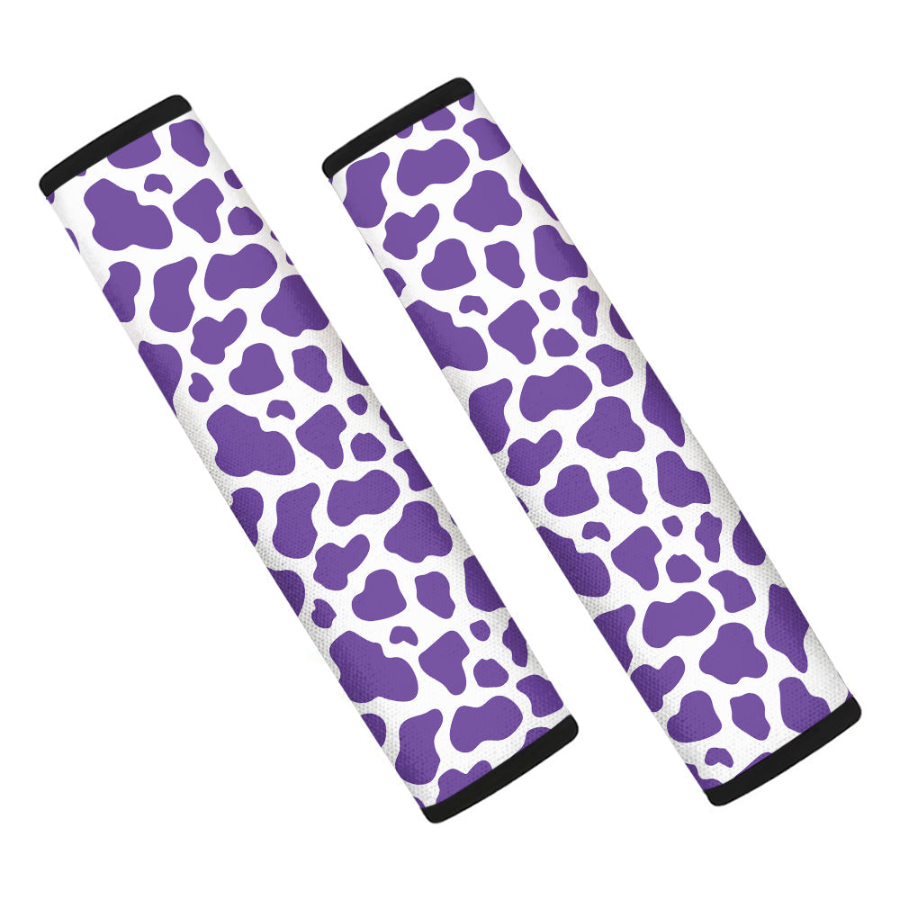 Purple Cow Print Pattern Car Seat Belt Cover-grizzshop