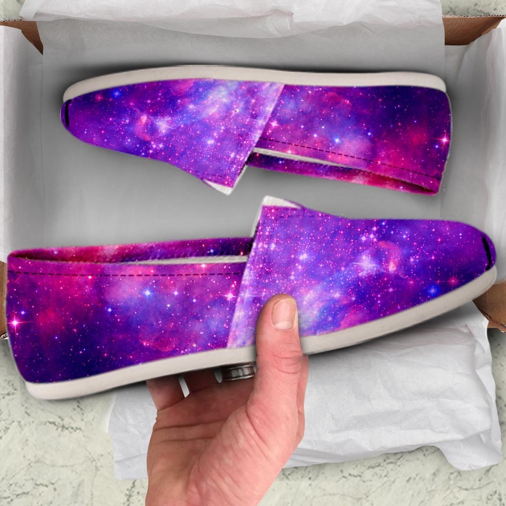 Purple Galaxy Space Canvas Shoes-grizzshop
