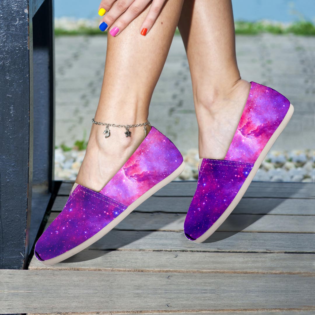 Purple Galaxy Space Canvas Shoes-grizzshop