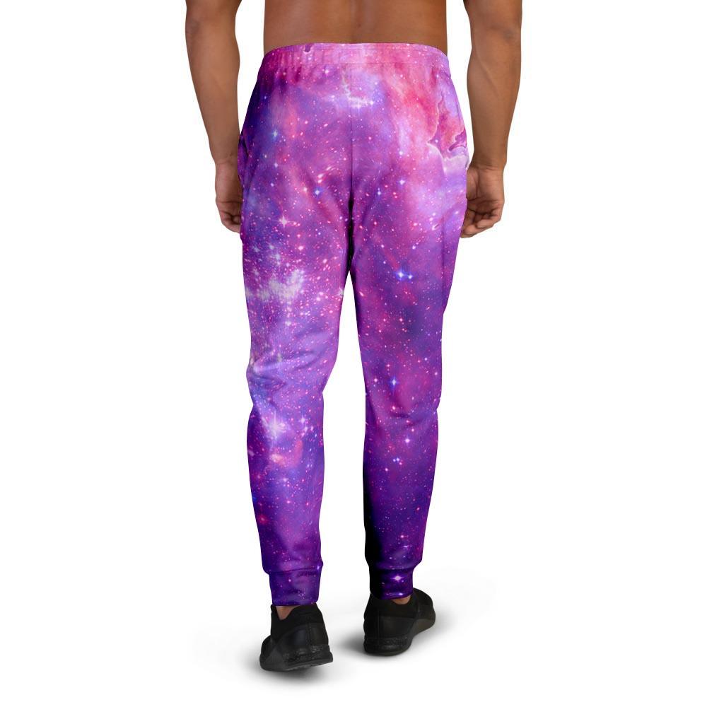 Purple Galaxy Space Men's Joggers-grizzshop