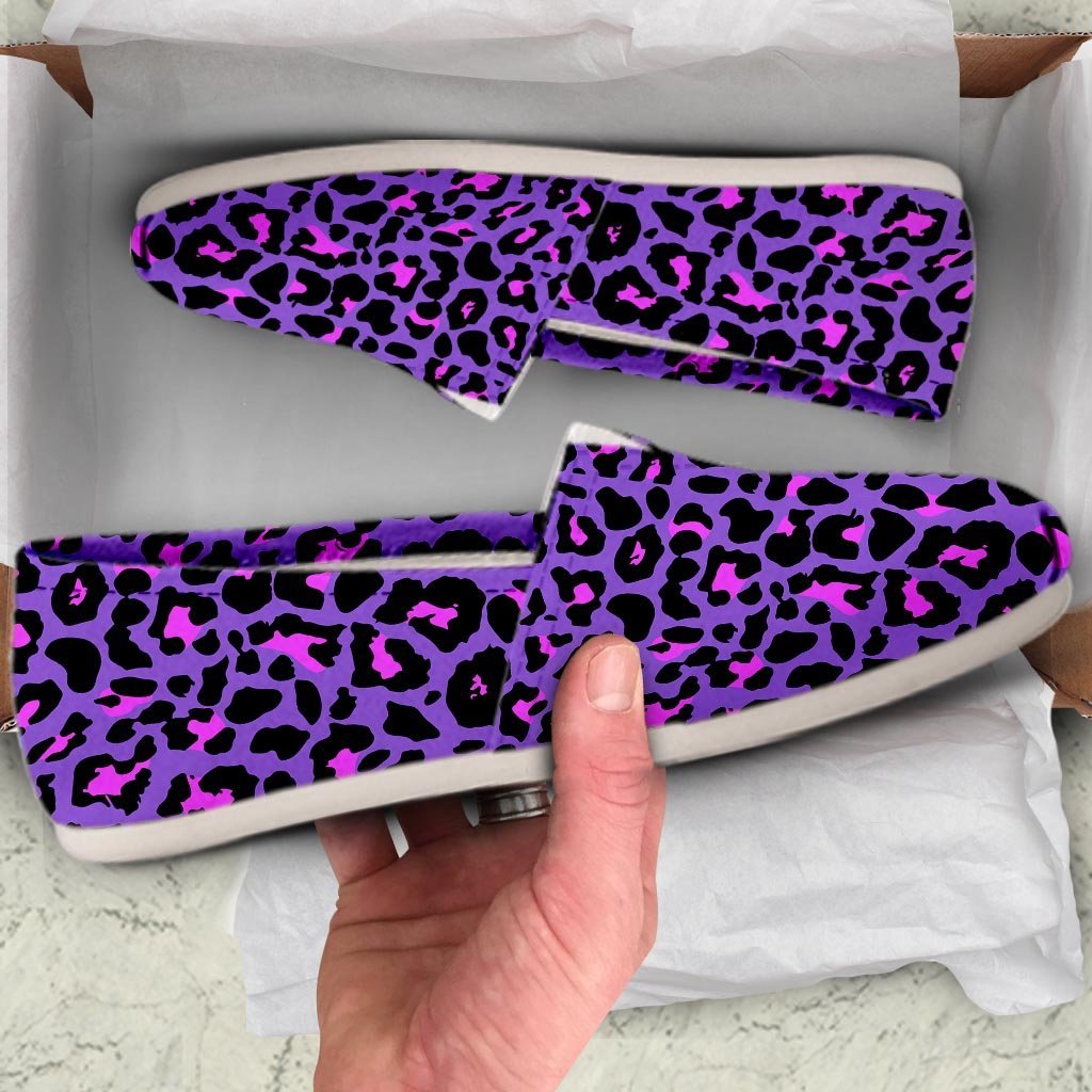 Purple Leopard Canvas Shoes-grizzshop