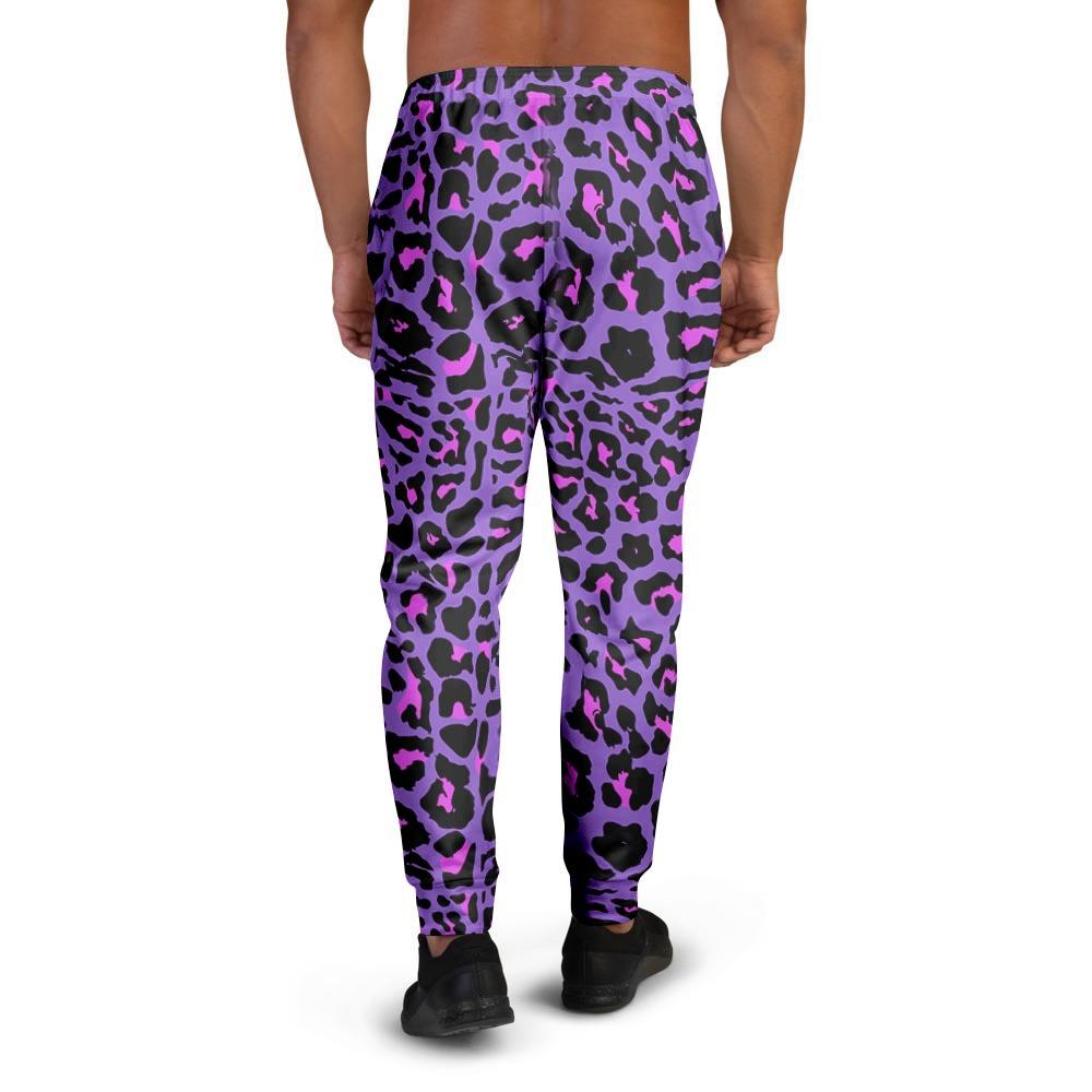 Purple Leopard Men's Joggers-grizzshop