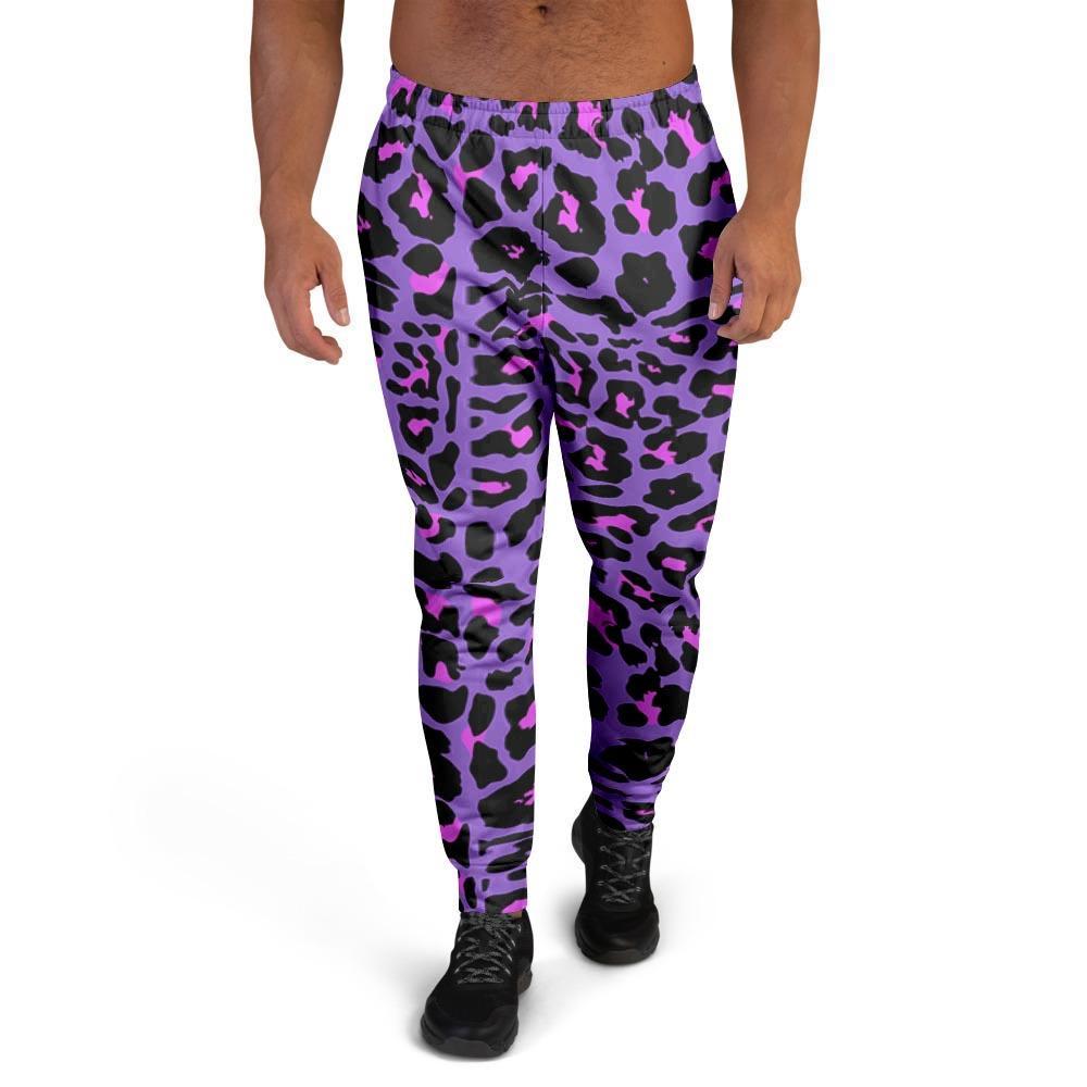 Purple Leopard Men's Joggers-grizzshop