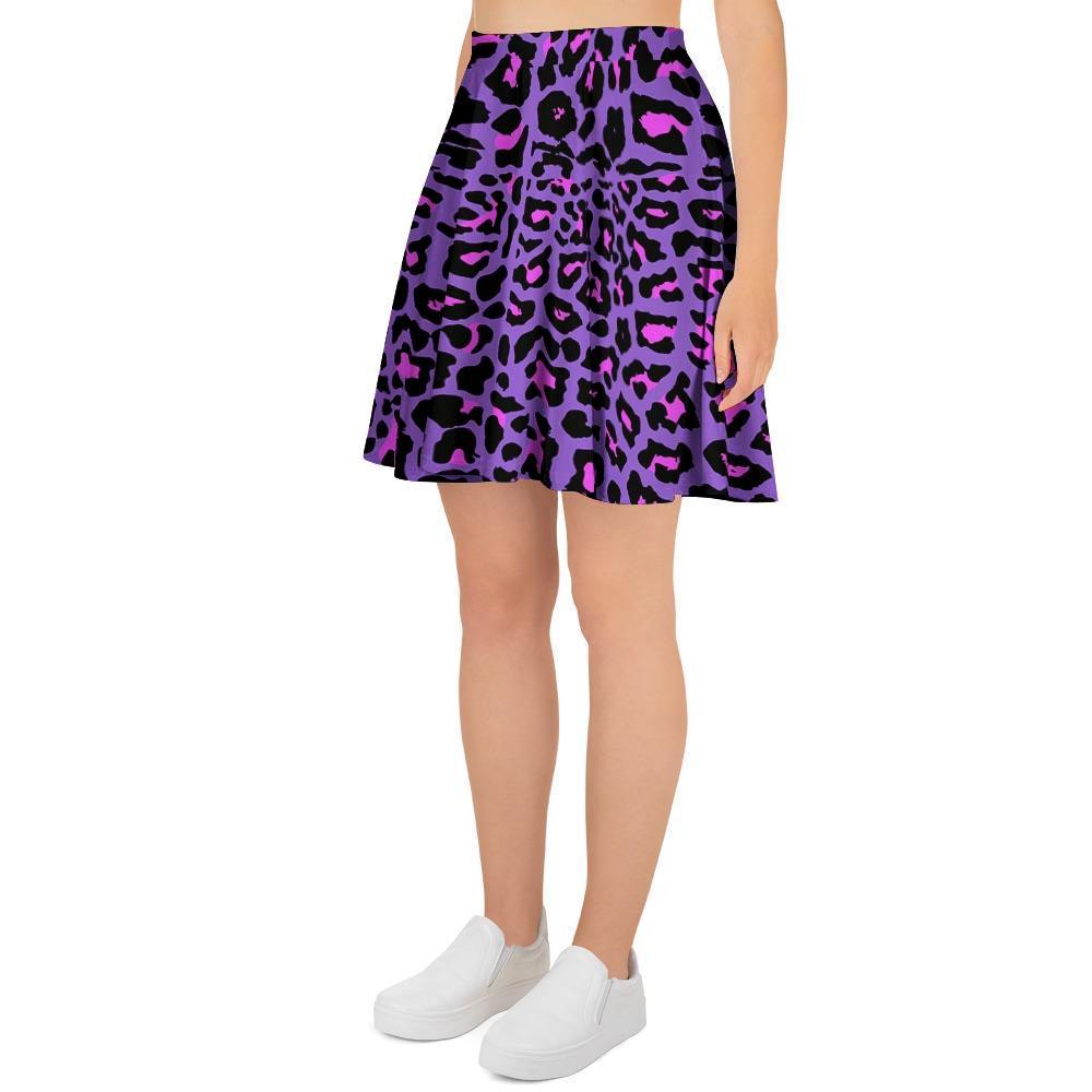 Purple Leopard Women's Skirt-grizzshop