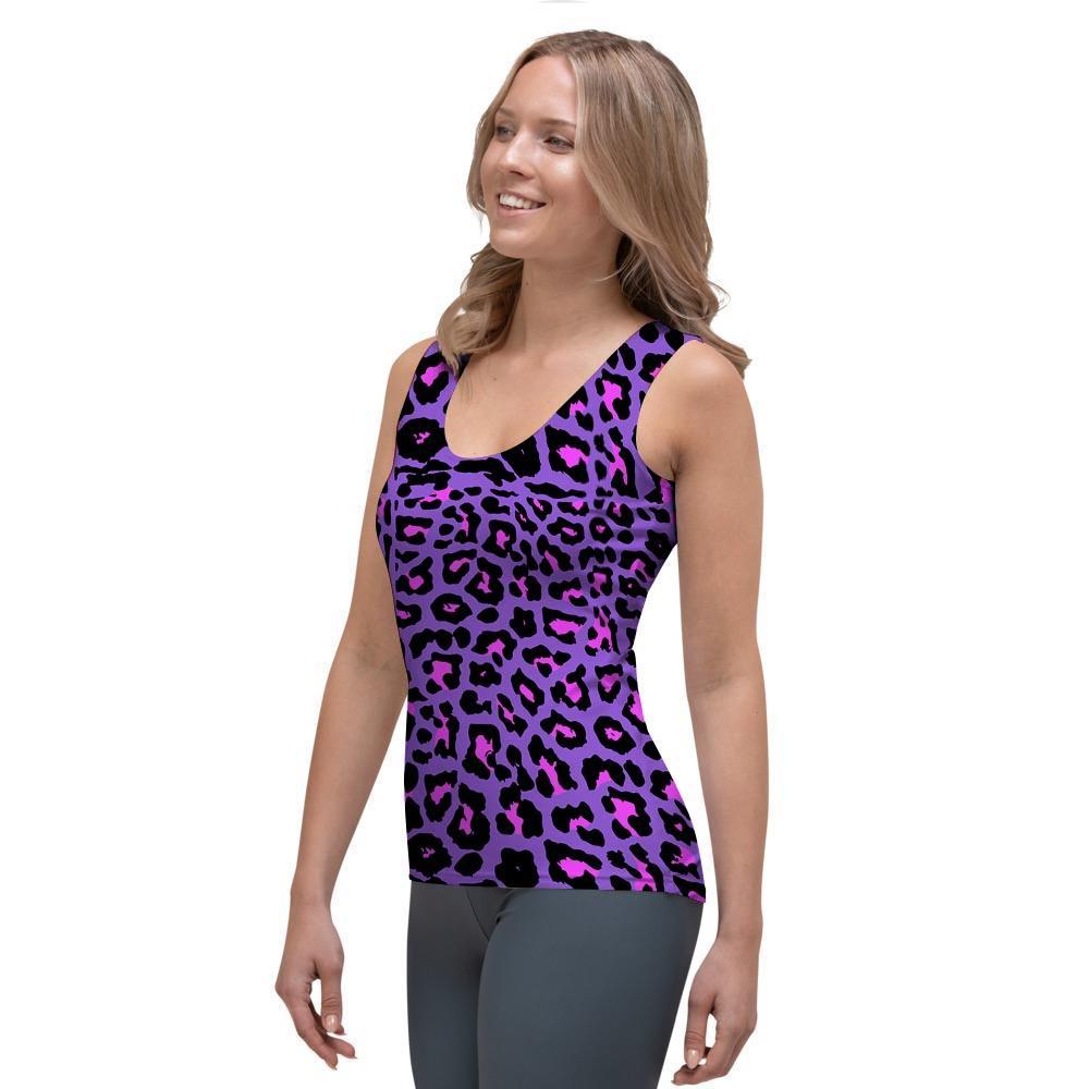 Purple Leopard Women's Tank Top-grizzshop