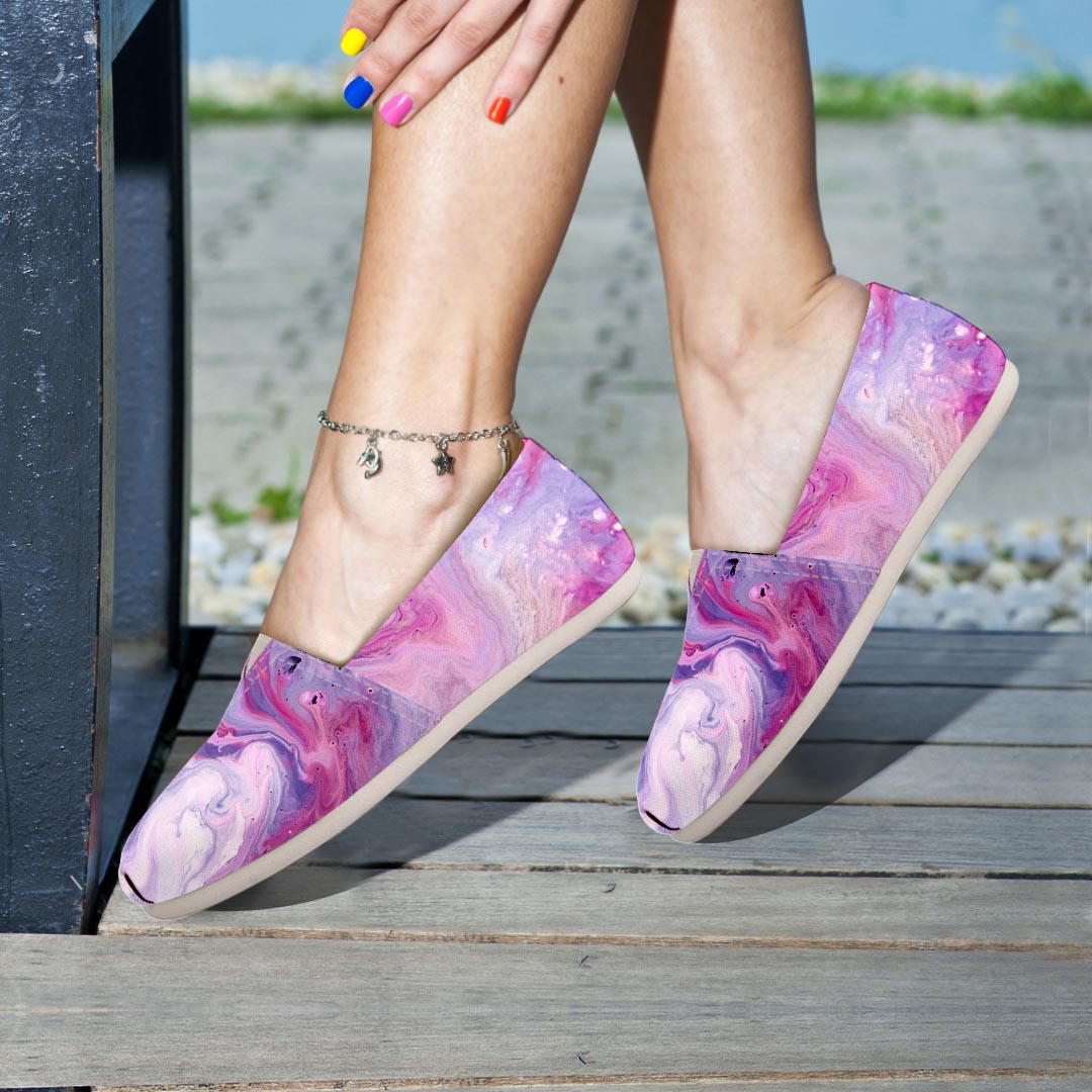 Purple Marble Canvas Shoes-grizzshop